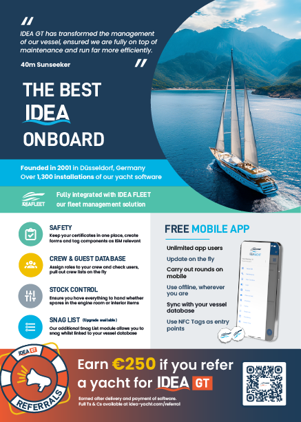 IDEA GT yacht management software flyer