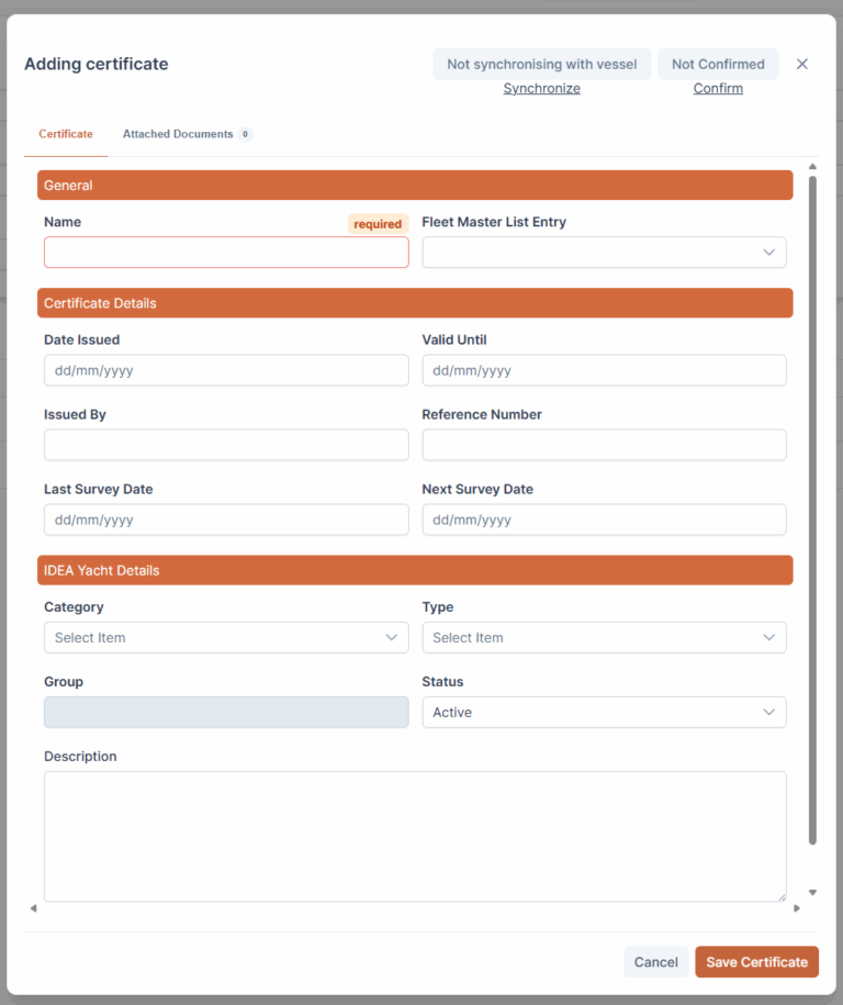 IDEA FLEET Adding certificate