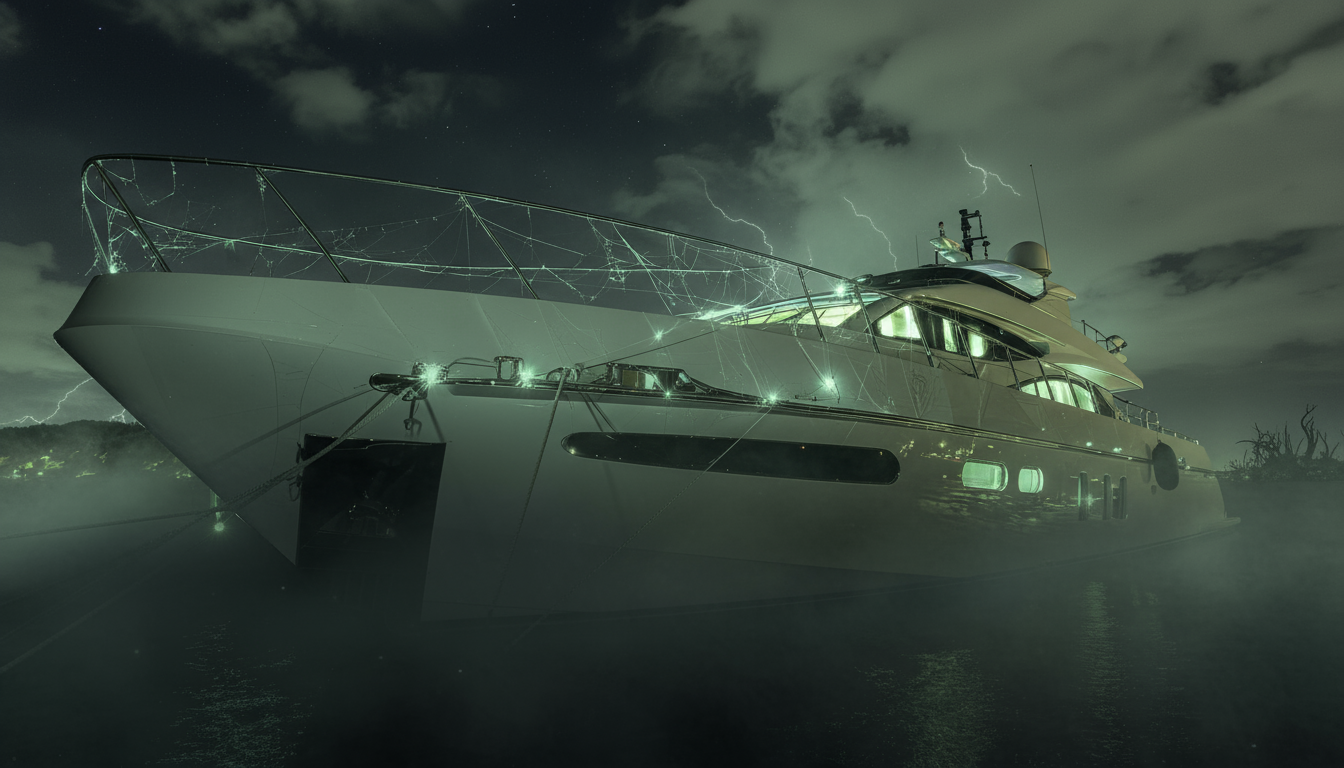 Halloween superyacht