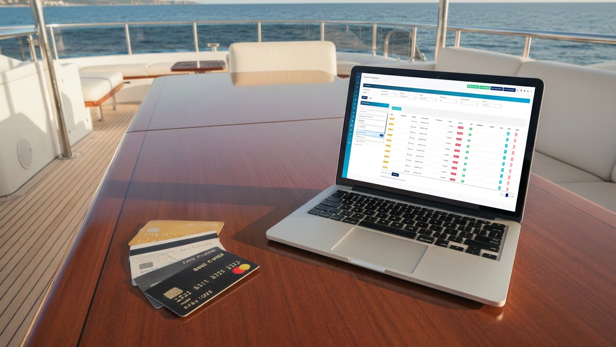 IDEA Finance on laptop with cards