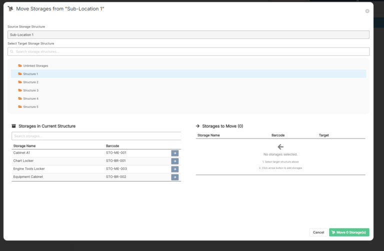 IDEA YACHT Move multiple Storages