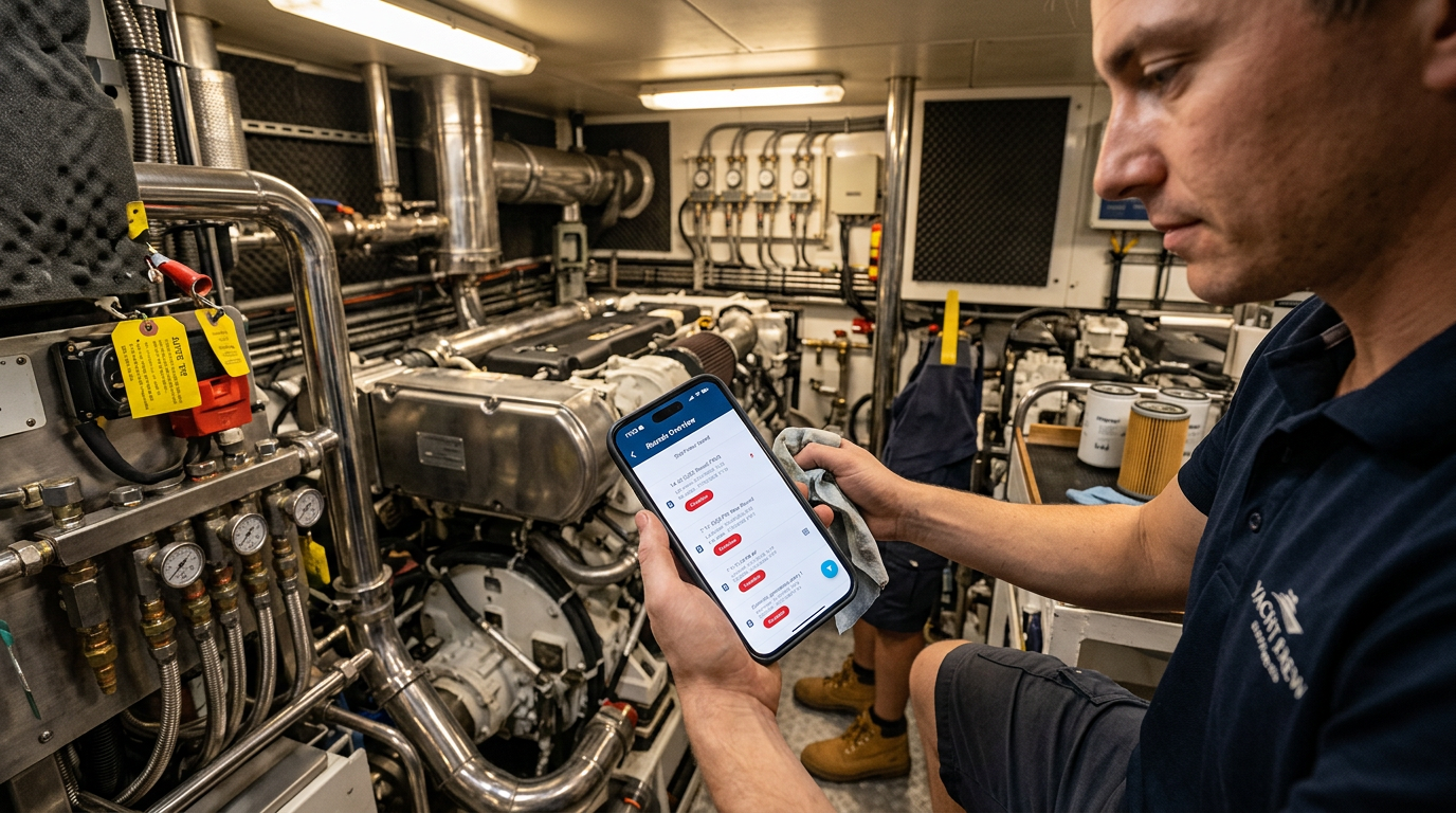 IDEA YACHT Logs and Rounds in Superyacht Engine Room