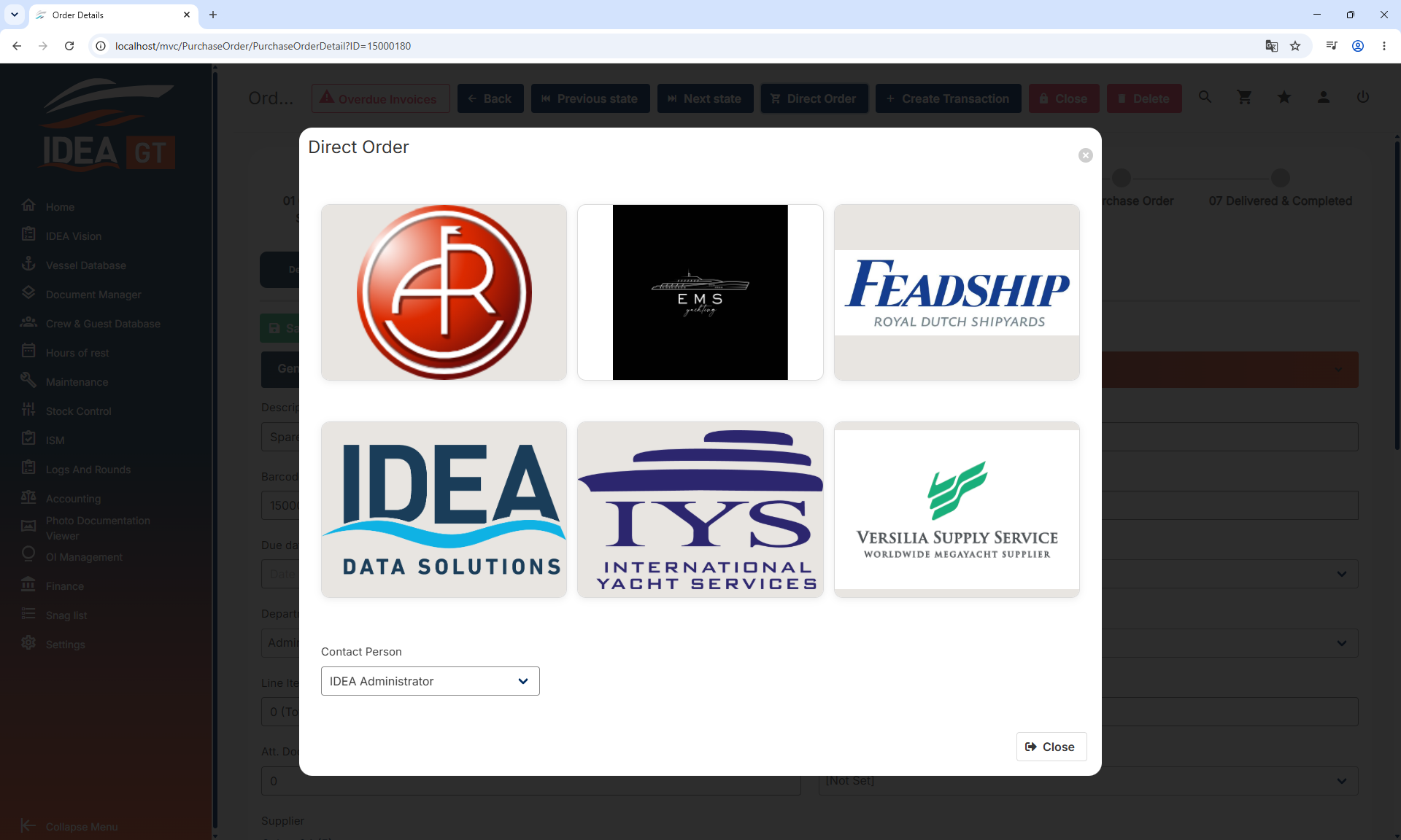 Direct Order provider selection