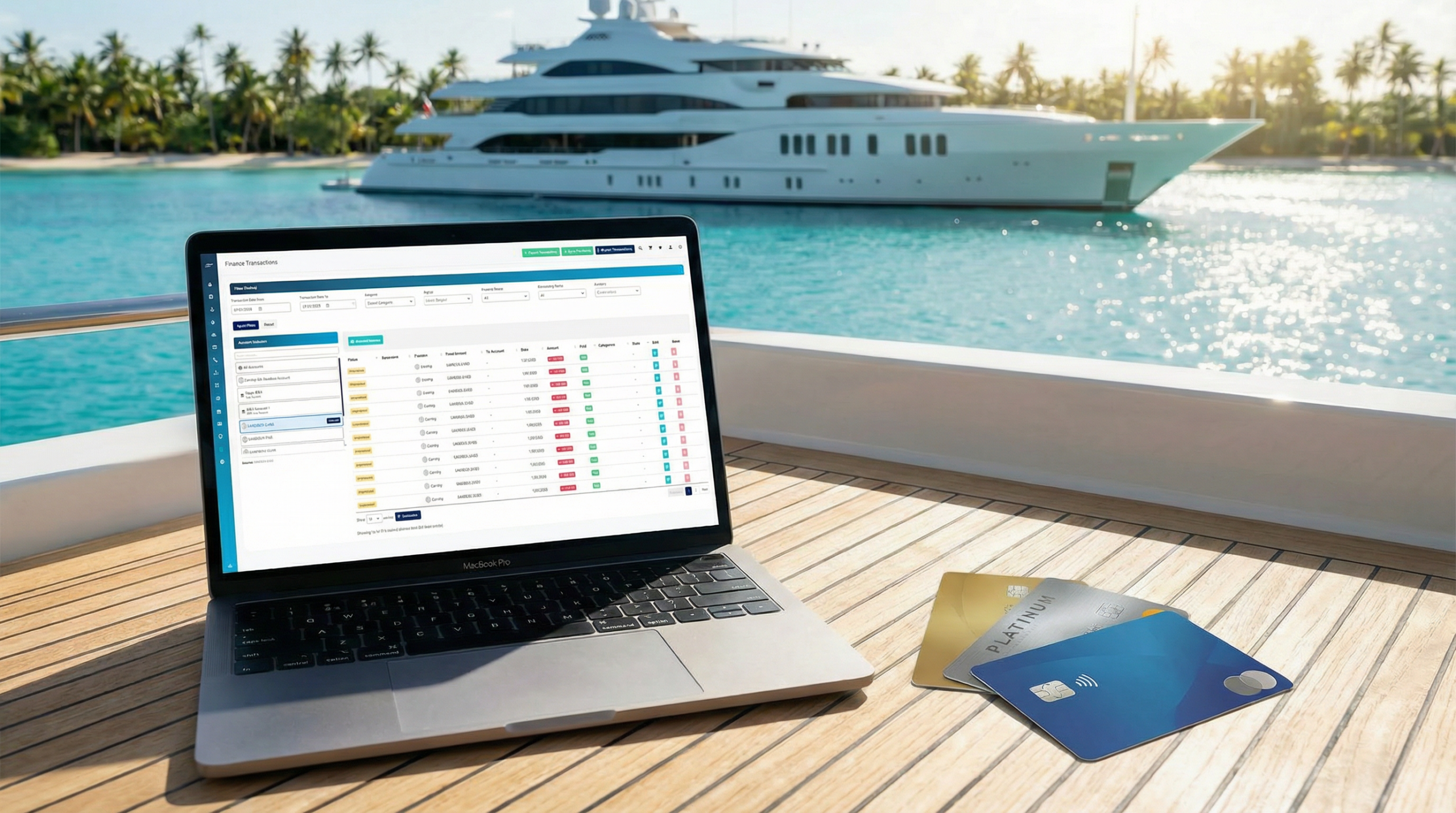 IDEA Finance open on a laptop