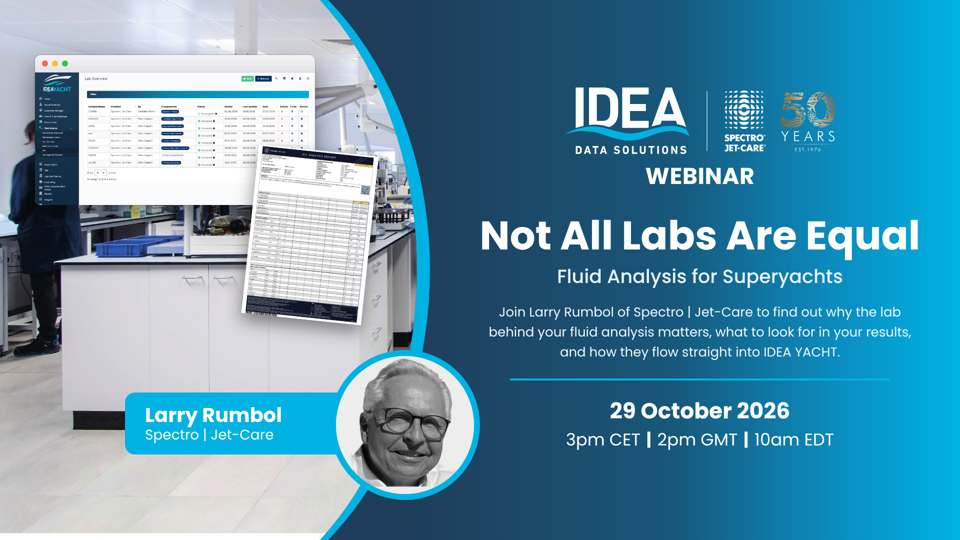 IDEA Webinar: Not All Labs Are Equal - Fluid Analysis for Superyachts Spectro | Jet-Care